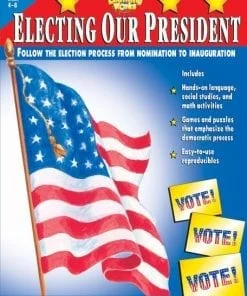 A book cover with an american flag and the words " vote !"