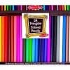 A box of 2 4 triangular colored pencils.