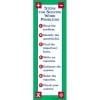 A green and white bookmark with instructions for solving word problems.