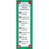 A green and white bookmark with instructions for solving word problems.