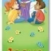 A poster of jesus with two children