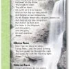 A waterfall with the words " a nature prayer ".