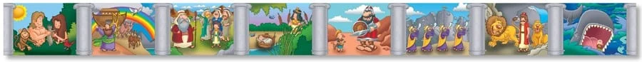 A cartoon of a woman and a boy.