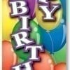 A birthday card with balloons and the words happy birth day