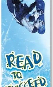 A person on a skateboard in the air with read written underneath.