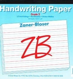 A blue cover with red lettering and a black letter.