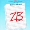 A sheet of paper with the word " zb " written on it.