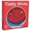 A tiddly winks game box with the game in it.