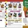 A child 's picture protractor chart with multiple pictures.