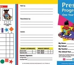 A child 's progress chart with pictures of the back.
