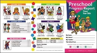 Preschool Progress Report: Three Year Olds