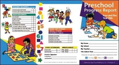 A child 's progress chart with numbers, shapes and colors.