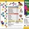 A child 's program book with the words " kindergarten progress ".