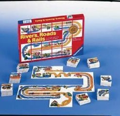 A board game with tiles and instructions.