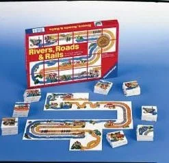 A board game with tiles and instructions.