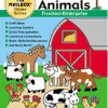 A book cover with animals in the background.