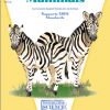 A book cover with two zebras standing next to each other.