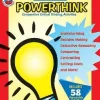 Bright yellow lightbulb illustration on red cover