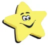 A yellow star with a smiling face on it.