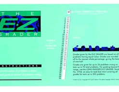 A brochure for the z grader, showing a green background and blue letters.