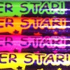 A close up of four pencils with the words " super starli ".