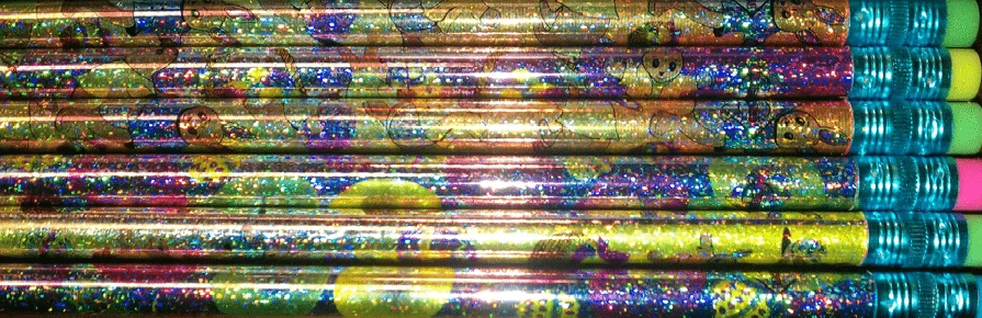 A group of colorful Easter Pencils stacked on top of each other.