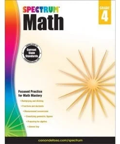 A book cover with the title of spectrum math 4.