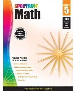 A book cover with the title of spectrum math.