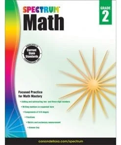 A book cover with the title of spectrum math 2.