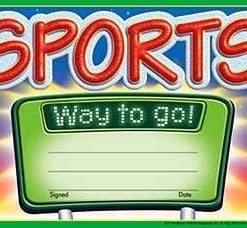 A sign that says sports way to go
