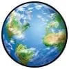 A picture of the earth with clouds in it.