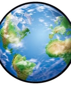 A picture of the earth with clouds in it.