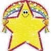 A star with a rainbow and stars on it