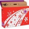 A box with stars and stripes on it.