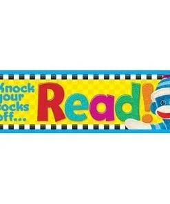 A sock monkey themed bookmarks for reading