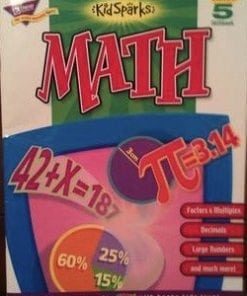 A book cover with the word math written in red.