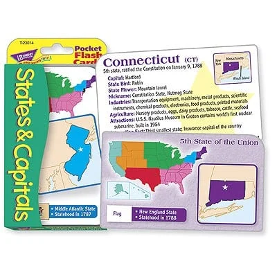 States and Capitals Pocket Flash Cards