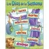A poster of the days of the week in spanish.