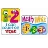 A set of two stickers with numbers and animals.