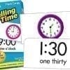 A picture of the telling time flash cards.