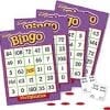 A set of three bingo cards with numbers on them.