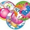 Bubble-themed stickers with playful animals