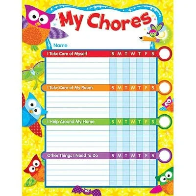 A chart with the words " my chores ".
