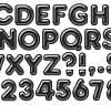 A set of letters and numbers in black