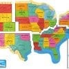 A map of the united states with all 5 0 states labeled.