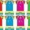 A number line with numbers 1 through 8 on them.