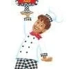 A chef holding a tray of food in his hands.