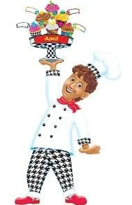 A chef holding a tray of food in his hands.
