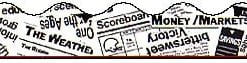 A newspaper with the word " scoreboard " written on it.