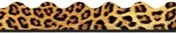 A leopard print border with a black edge.